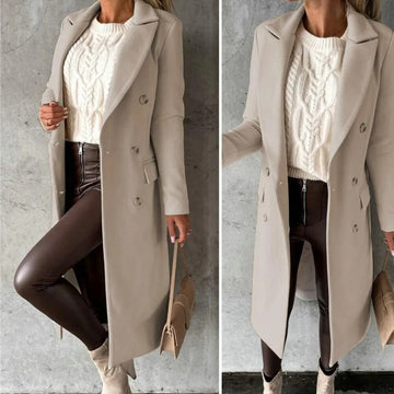 DESIREE™ | MANTEAU LONG AVEC DOUBLE BOUTON